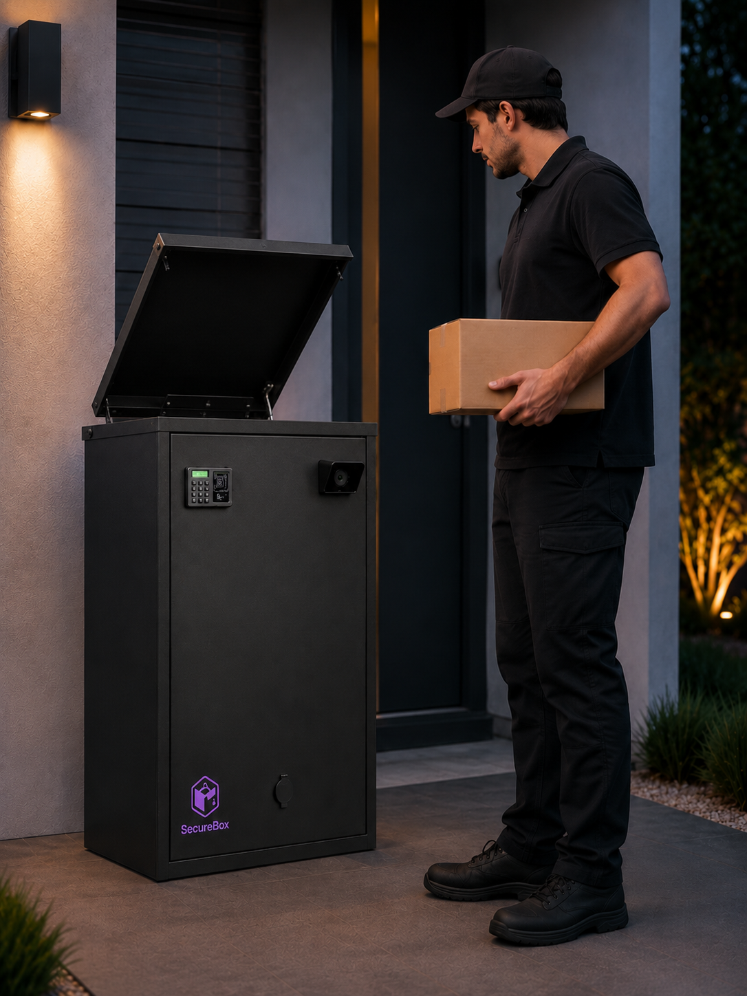 SecureBox lid releasing after the credential is verified