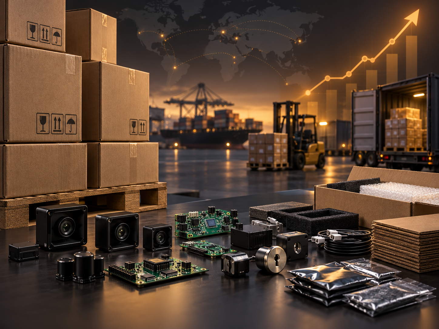 Imported electronic components, freight and shipping representing supply-cost risk